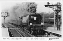 Folkestone 1949 Old Boat Train at Orpington Pamlin Prints Railway RPC Postcard