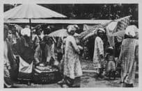 Food & Clothes Traders at Sumatra Market Indonesia Old Postcard