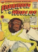 Forbidden Worlds Sci Fi 1950s Comic Evolution Man To Ape Postcard