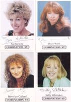 FOUR Coronation Street Facimile Jack Rita Signed Greatest Ever Cast Card s