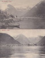 Fra Balholm Norway Deserted Rowing Boat 2x Old Postcard s