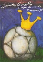 France 1998 FIFA 98 World Cup Saint Denis Crown Painting Postcard