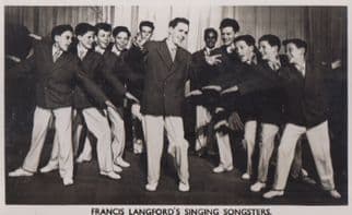 Francis Langfords Singing Songster Music Hall Old Boy Band Hand Signed Photo