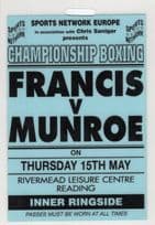 Francis Vs Munroe Reading Rivermead Leisure Centre Boxing Press Pass