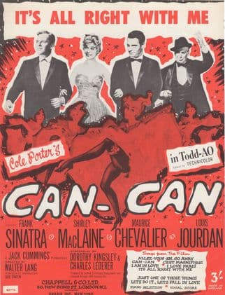 Frank Sinatra It's All Right With Me Can-Can Dance Sheet Music EX