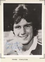 Frank Stapleton Manchester Utd Mounted Hand Signed Photo