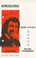 Frank Terenzi Hand Signed Cabaret Programme Sheet