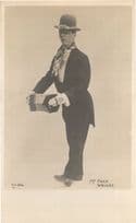 Fred Wright Old Music Hall Comedian & Antique Harmonica Real Photo Postcard