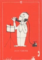 French Classical Music Mouth Organ Telephone France Comic Postcard