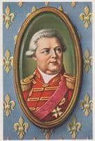 French King Louis XVIII Of France Old Rare Painting Cigarette Card