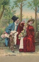 French Sex Pest With Spectacles Eye Glass Old Comic Postcard