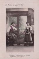 French Wedding Lovers Les Noces De Jeanette Secret Code Old Postcard