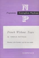 French Without Tears Terence Rattigan Nottingham Playhouse Theatre Programme