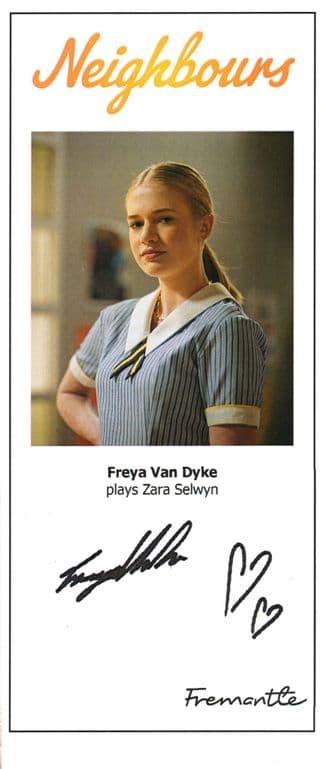 Freya Van Dyke as Zara Selwyn Neighbours Signed Photo