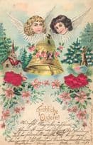 Froliche Ostern Switzerland Raised Effect 1903 Rare Easter Postcard