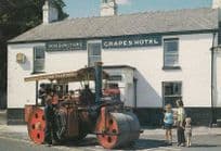 Fulwood Tractor At Grapes Hotel Pub Wrea Green Lancashire Postcard