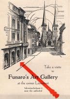 Funaro's Art Gallery Lucerne Old Swiss Advertising Postcard Ephemera