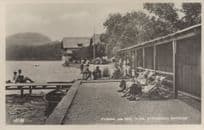 Fuschl AM See Strandbag Seerose Boat Austria RPC Postcard