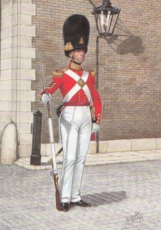 Fusilier Scots Scottish Guard London 1832 Military Uniform Postcard