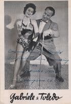 Gabriele & Toledo 1950s German Theatre Singers Hand Signed Photo