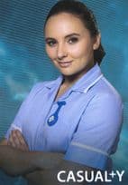 Gabriella Leon as Jade Lovall Casualty BBC Reverse Hand Signed Cast Photo
