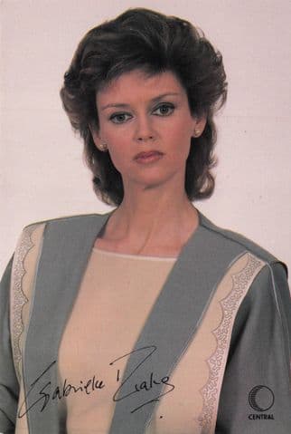 Gabrielle Drake UFO as Nicola Freeman Crossroads Printed Signed Photo