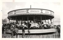 Galloping Horses Roundabout Bentley Doncaster Fair PB Postcard Photo