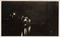 Galun Locks Panama Canal At Night Illuminations Antique Postcard