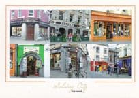 Galway Woolen Market Sewing Shop Fallers Sweater Store Irish Postcard