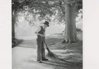 Gardener at St Edmunds Abbey Garden in 1940s Award Photo Postcard