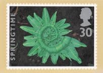 Garlic Leaves & Thorns Amazing Floral Display Royal Mail Stamp Postcard