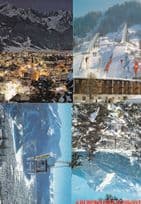 Garmisch Partenkirchen Olympic Games Ski Slopes Aerial 4x German Postcard s