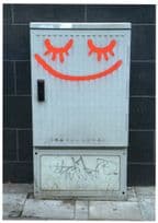 Gas Central Heating Radiator With A Face German Street Art Postcard