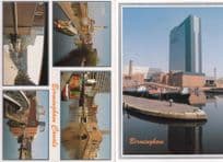 Gas Street Basin Birmingham Hyatt Hotel River 2x Postcard