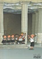 Gaudi 2002 Spanish Comic Music Class School Teacher Postcard