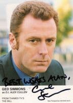 Ged Simmons as DI Alex Cullen ITV The Bill Hand Signed Cast Card Photo