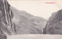 Geirangerfjord Norway Old Postcard