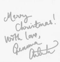 Gemma Arteton Shakespeare St Trinians Actress Hand Signed Christmas Card