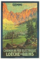 Gemmi Chemin Der Fer Electrique Loeche Les Bains Switzerland Postcard