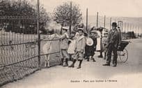 Genève Parc Aux Biches á l´Ariana Genf Switzerland Bears Old Postcard