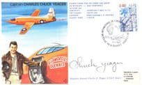 General Charles Chuck Yeager USAF RARE Hand Signed Flown FDC