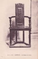 Geneve Calvin Chair Switzerland Old Postcard