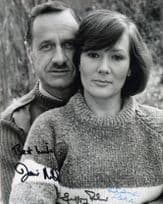 Geoffrey Palmer Diane Fletcher Fairly Secret Army MULTI 10x8 Hand Signed Photo