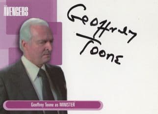 Geoffrey Toone as Minister The Avengers Hand Signed Card Photo
