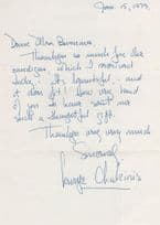 George Chakiris West Side Story Fully Hand Written & Signed Letter