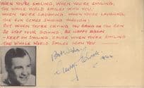 George Elrick Jazz Music Constance Cummings 2x WW2 Autograph s