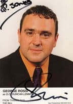 George Rossi as DC Duncan Lennox The Bill Hand Signed Cast Card Photo