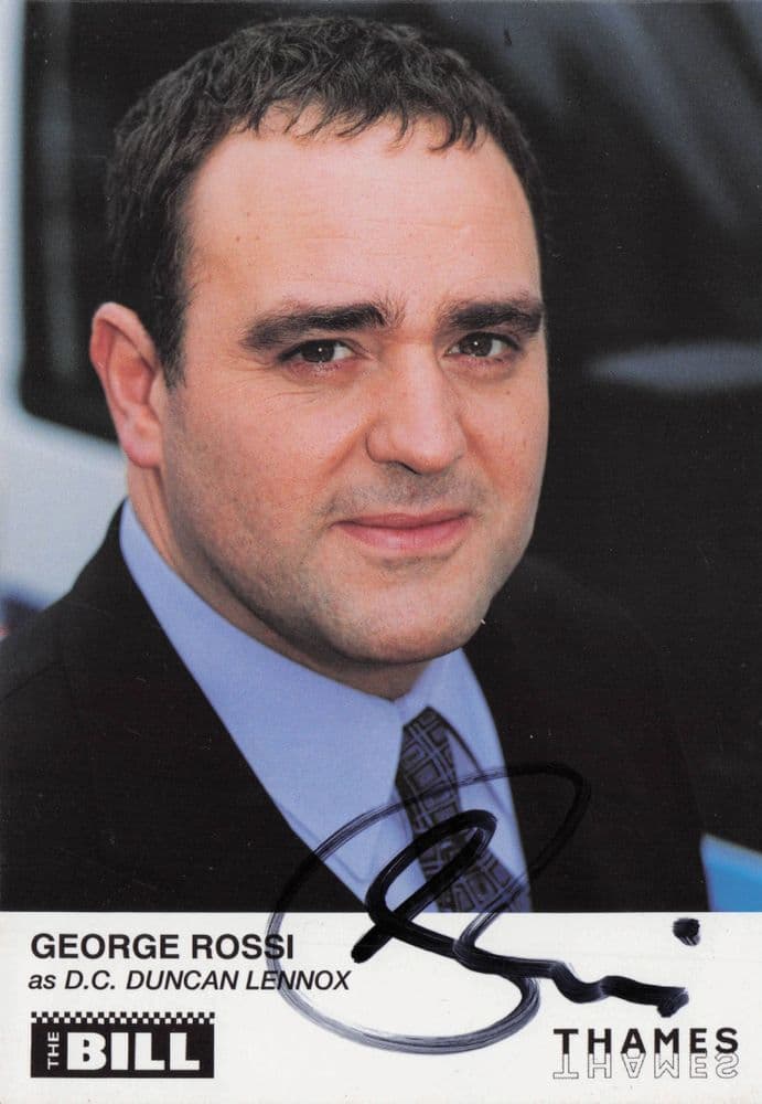 George Rossi as DC Duncan Lennox The Bill RARE ALT Hand Signed Cast Photo