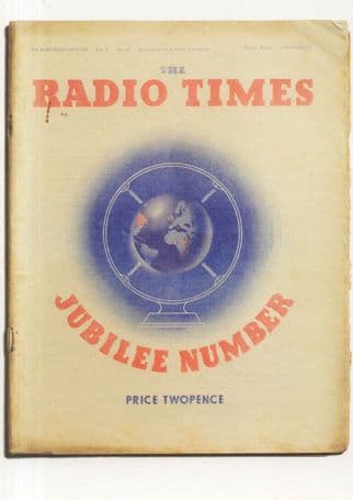 George V Silver Jubilee 1935 Radio Times BBC Magazine Postcard