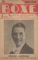 Georges Carpentier 1933 Boxing Weekly Bow Tie French Magazine Cover